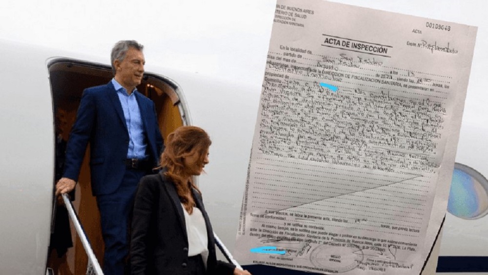 Labraron un acta a Macri por no estar en casa durante su aislamiento