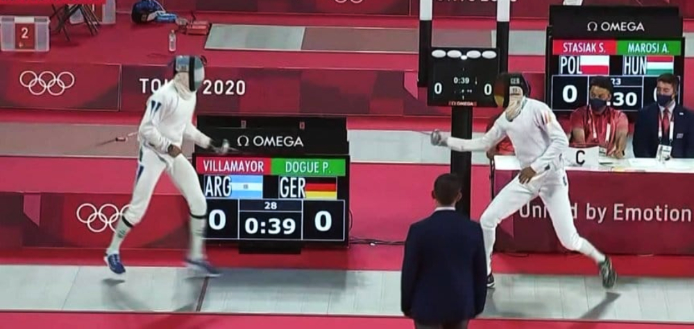 Villamayor inició su participación en el pentatlón moderno en Tokio