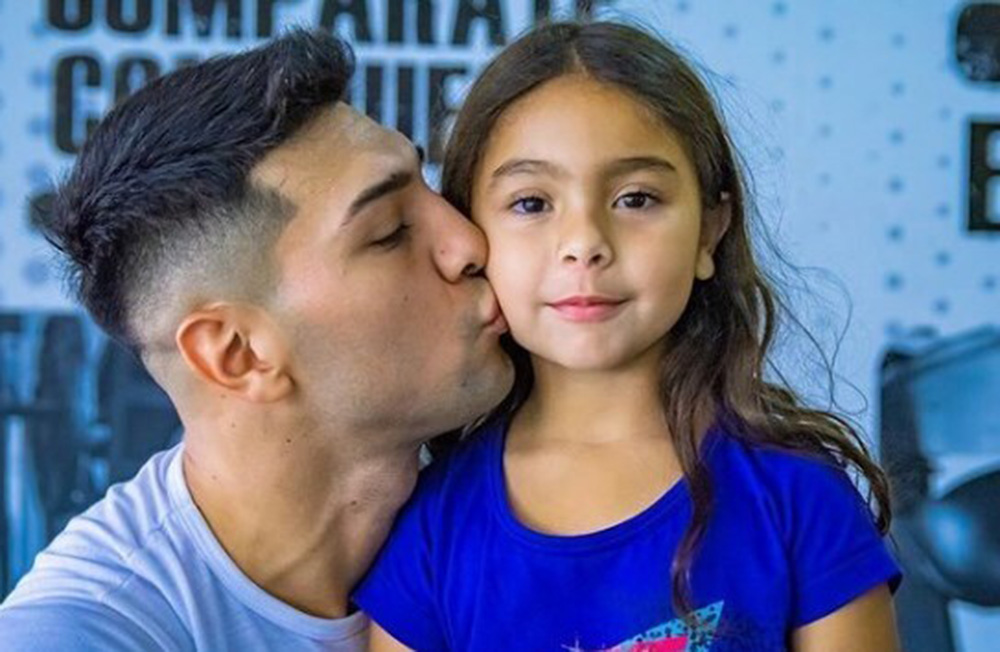 Alejandro “El Cuervo” Silva y su hija Ariadna