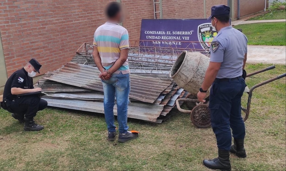 Detienen a empleado infiel que robó y vendió materiales de construcción