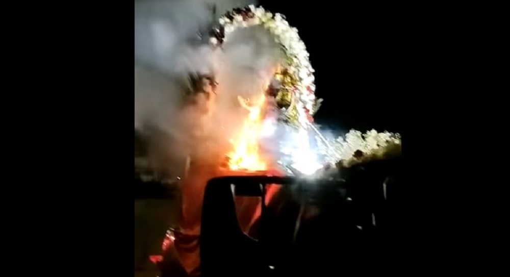 La Virgen que se prendió fuego en plena procesión