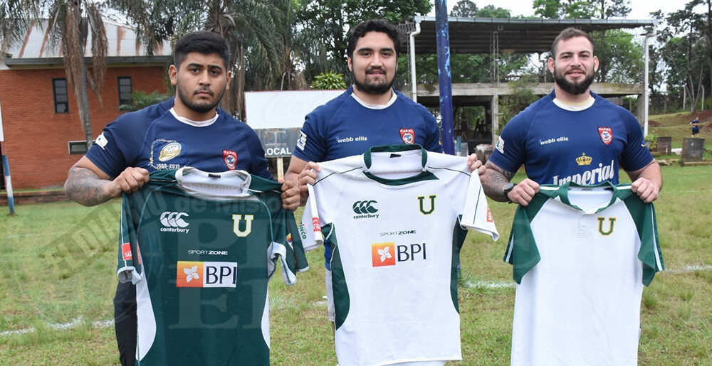 Emmanuel Arrechea, Alexander Arroyo y Sebastián Esquivel- Rugby