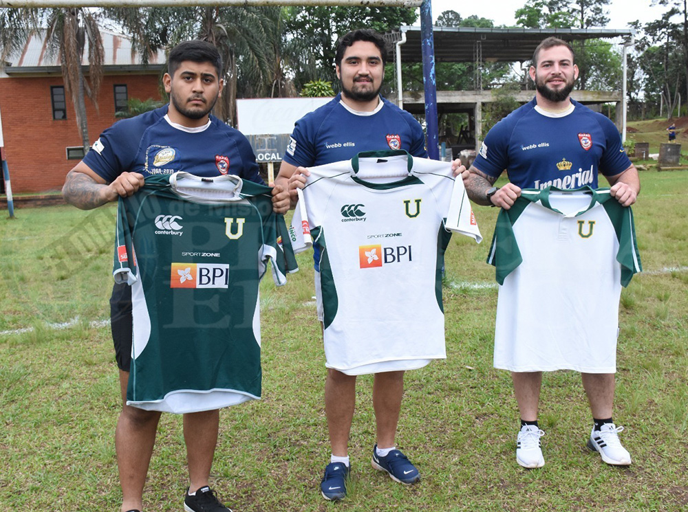 Emmanuel Arrechea, Alexander Arroyo y Sebastián Esquivel- Rugby