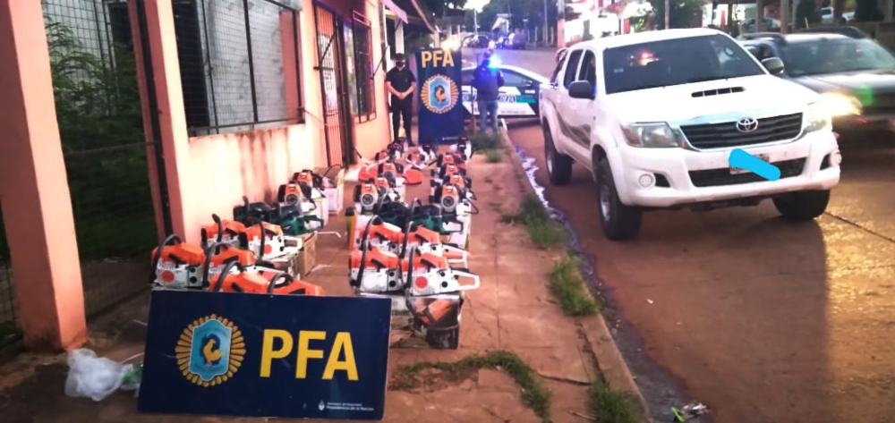 Detuvieron a tucumanos con más de 30 motosierras y motoguadañas