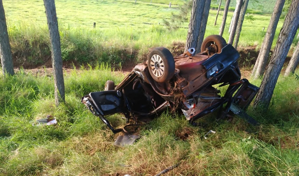 Despiste y vuelco sobre la Ruta Provincial 8