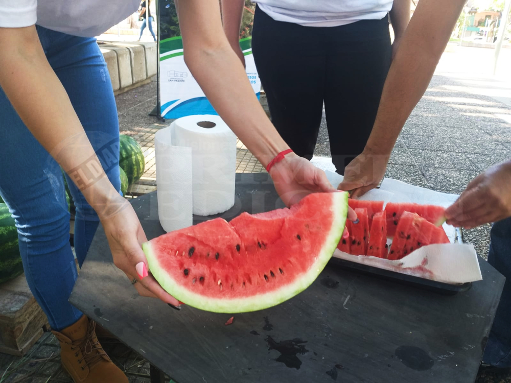 Feria de la sandía misionera con precios de $300 a $500 