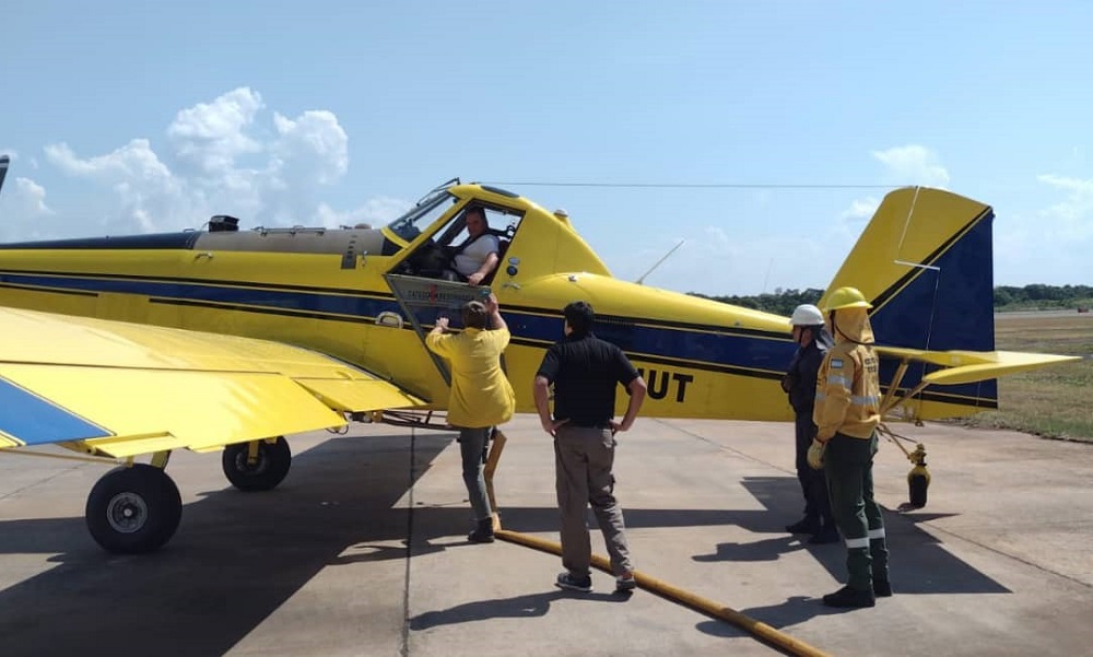 Incendios: llegó a Misiones el avión hidrante