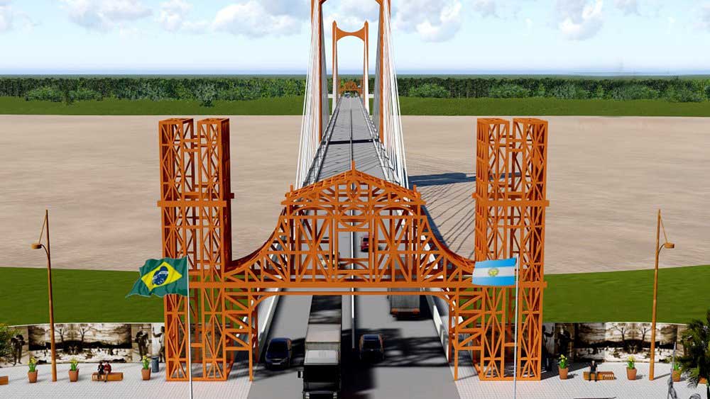 La construcción del puente internacional Porto Xavier-San Javier,  más cerca