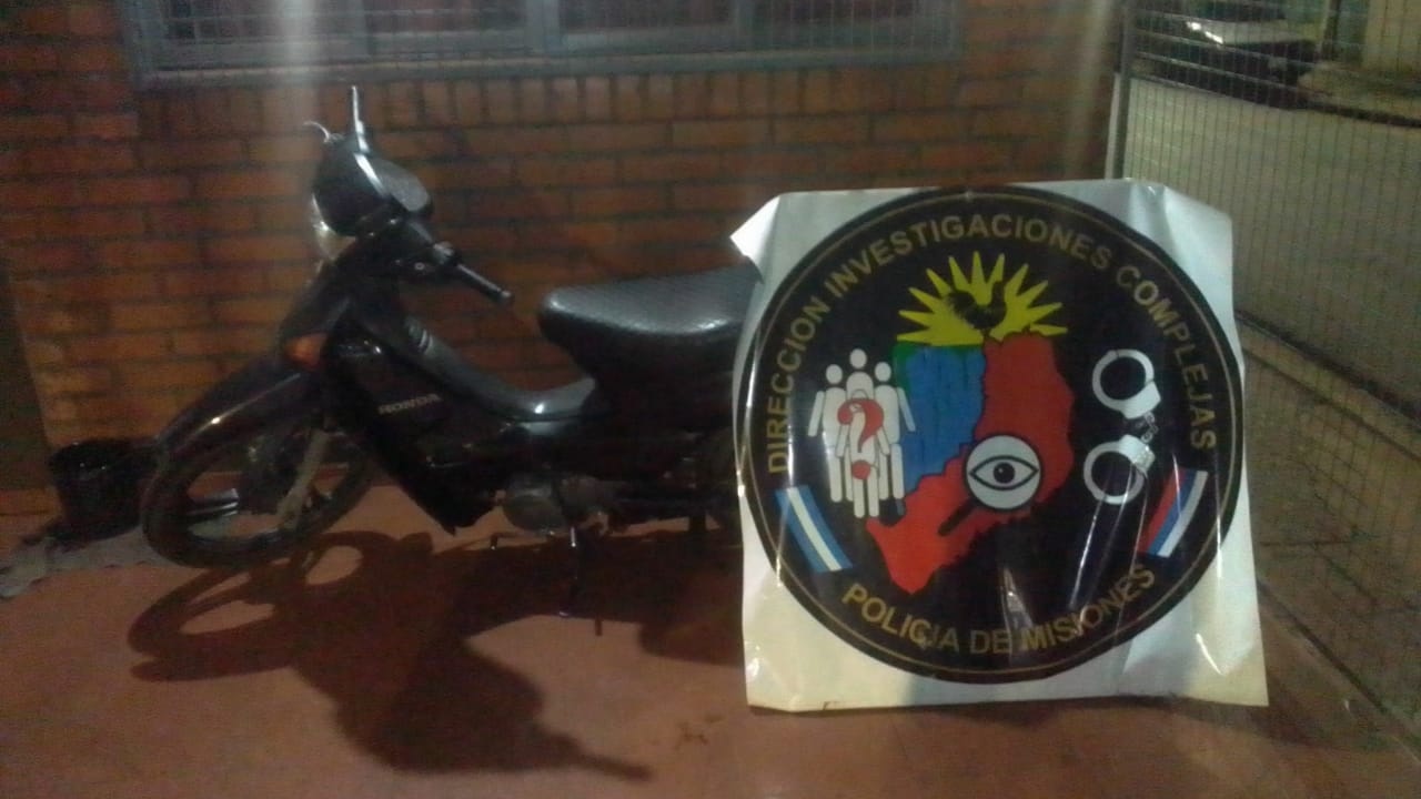 Resuperaron una motocicleta robada en julio del año pasado