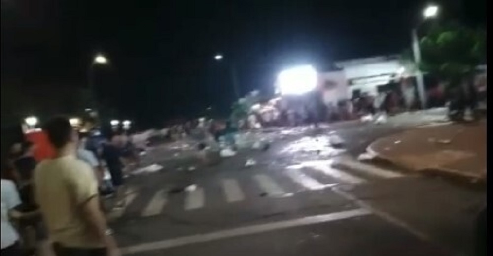 Festejo de Año Nuevo culminó a los botellazos en Jardín América