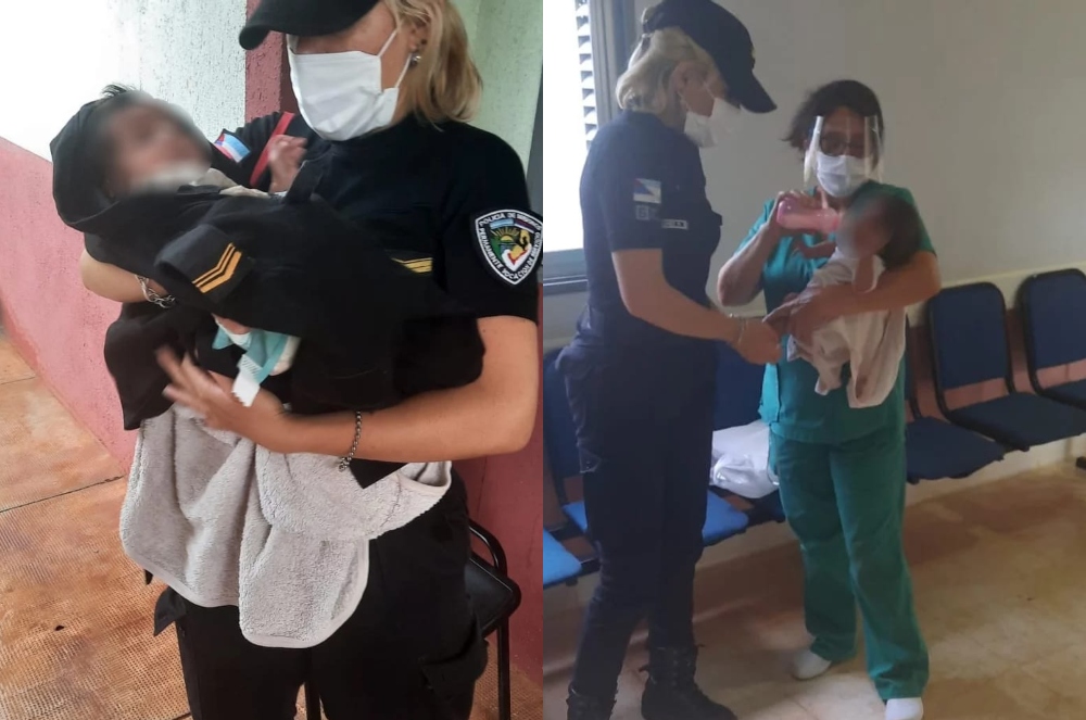 Wanda: rescatan a bebé abandonado