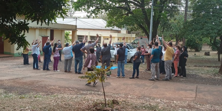 La asamblea de este miércoles en el hospital Baliña de Posadas