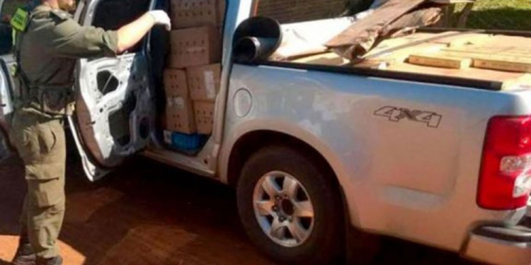 MODALIDAD. Los imputados transportaban cigarrillos desde Colonia Oasis.
