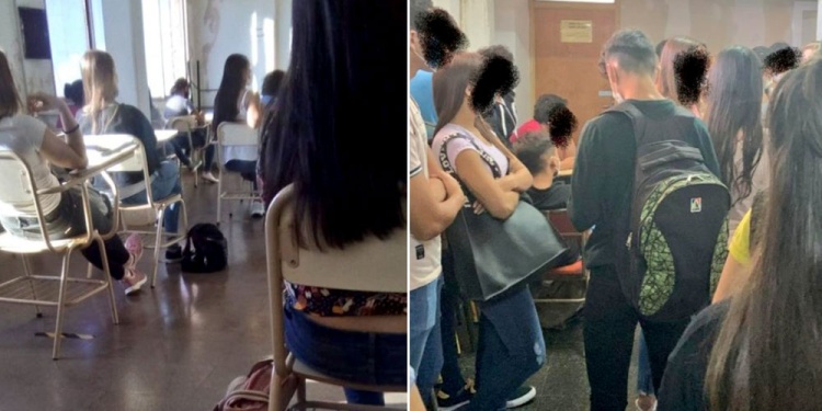 SIN LUGAR. Esta es la imagen del posteo que realizó una usuaria, alumna de la facultad, en Twitter. Gentileza Clari Pittana