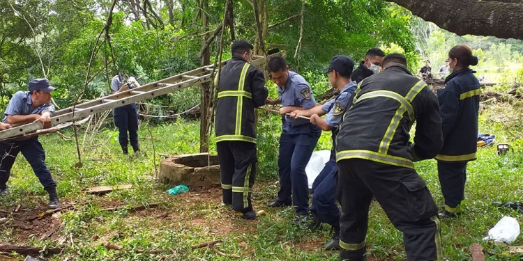 HALLAZGO Y RESCATE El cuerpo de Ismael Domínguez fue descubierto el 21 de enero de 2020 a doce metros de profundidad en el pozo de agua de una chacra en El Alcázar.