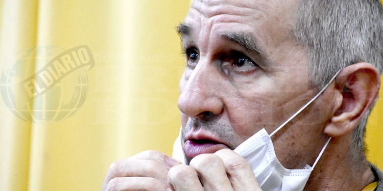 CARA A CARA. Lotario Pablo Puzin acorralado por su declaración ante el juez Sena, fiscal Fernández y el defensor Piriz.