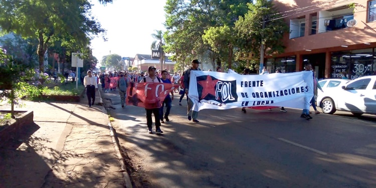 Integrantes del FOL se movilizan en Montecarlo. (Foto de Archivo)