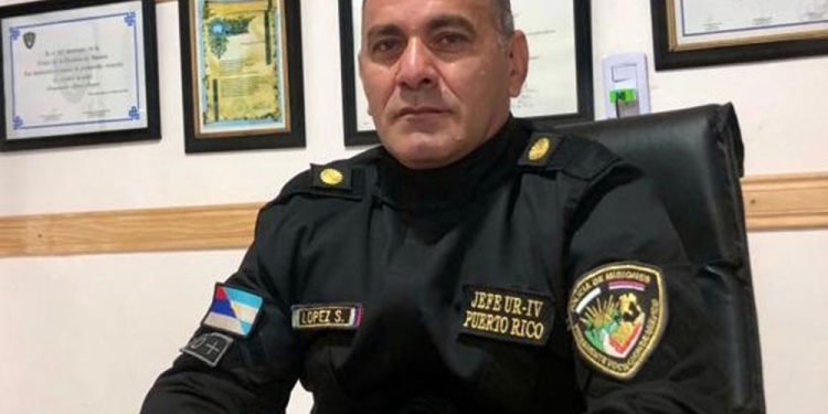 JEFE UR-IV. Sergio López, comisario inspector de la Policía de Misiones.