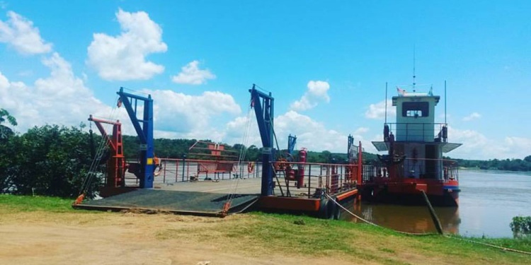 CORPUS-BELLA VISTA. La balsa podría volver a operar con la reapertura del paso fronterizo.