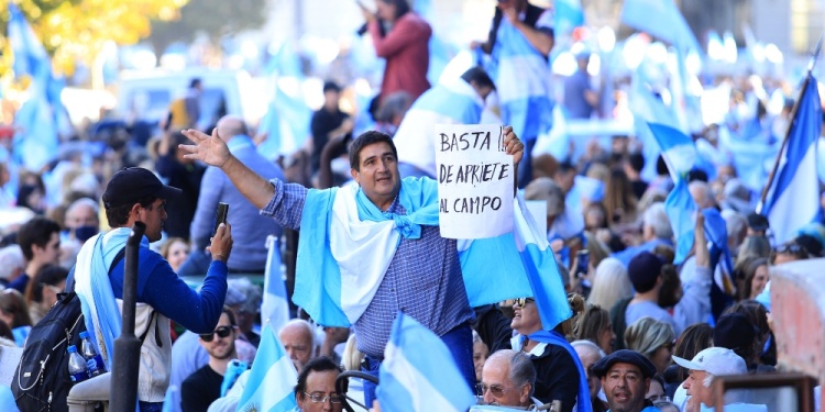 El "tractorazo" organizado por sectores autoconvocados del agro/ Foto: NA