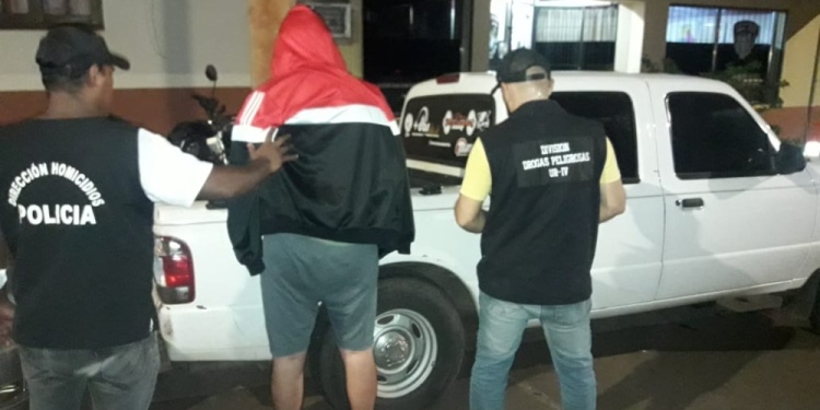 PRESO. La detención correspondió a Dirección Homicidios e investigadores de la UR-IV.
