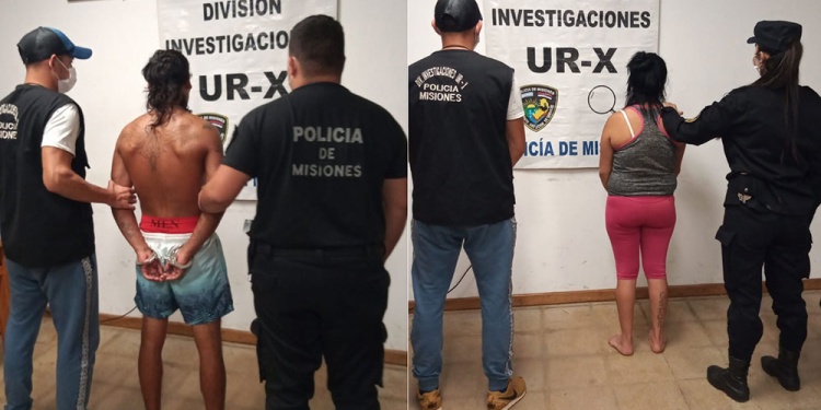 A RENDIR CUENTAS ANTE LA JUSTICIA. Los sospechosos, momentos después de ser detenidos por la policía.