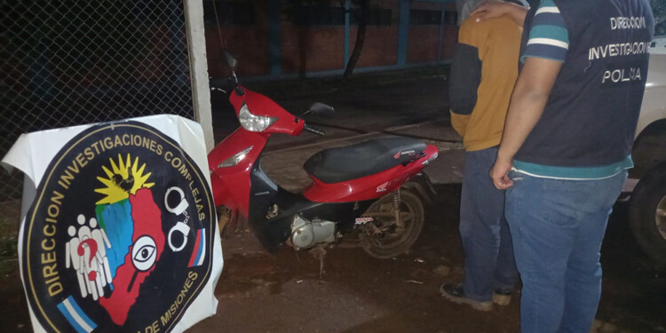 MÓVIL. La motocicleta secuestrada.
