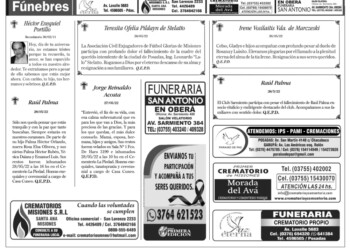 Fúnebres del domingo 29 de mayo de 2022