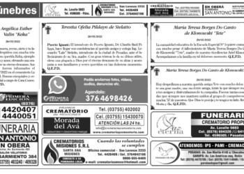 Fúnebres del lunes 30 de mayo de 2022