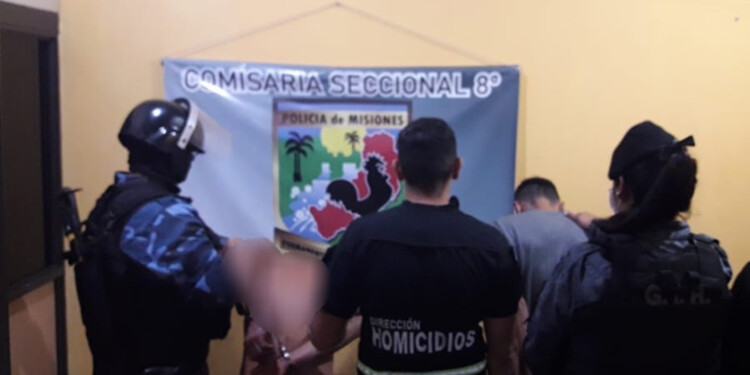 INVESTIGADOS. Los hermanos fueron detenidos como sospechosos de ultimar a puñaladas a Adrián Amarilla (24).