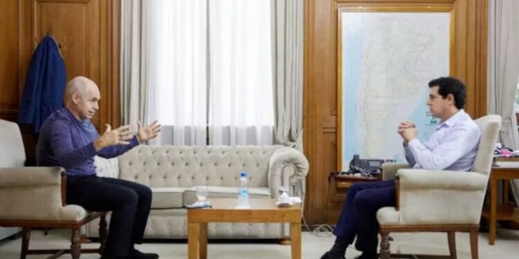 Roríguez Larreta, jefe de la Ciudad de Buenos Aires y Wado de Pedro, ministro del Interior. Foto: NA