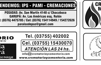 Fúnebres del jueves 19 de mayo de 2022