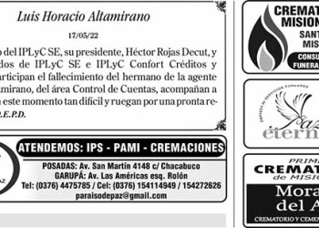 Fúnebres del Miércoles 18 de Mayo de 2022