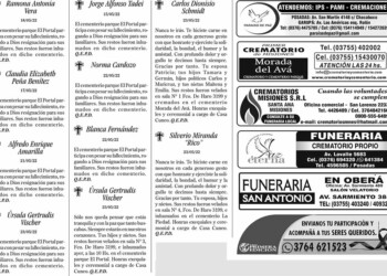 Fúnebres del Miércoles 25 de Mayo de 2022