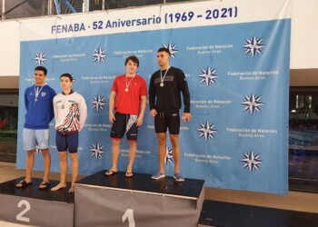 “Seba” Méndez Brandt fue medalla de plata en el Metropolitano de Natación