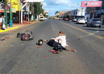 Motociclista chocó a otro y se dio a la fuga