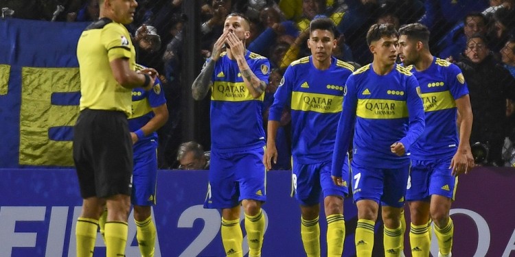 zzzznacd2NOTICIAS ARGENTINAS BAIRES, MAYO 17: Darío Benedetto festeja el gol del empate para Boca frente a Corinthians. Foto NA: CONMEBOLzzzz