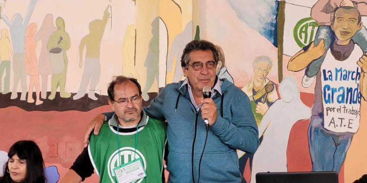 PRESENCIA. “Cachorro” Godoy formó parte del congreso ordinario de ATE Misiones que se llevó a cabo ayer.