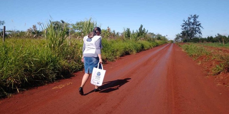 RUIZ DE MONTOYA. Los censistas rurales recorren grandes superficies para visitar a todas las viviendas.