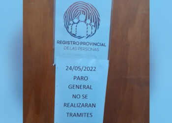 Trabajadores del Registro de las Personas se sumaron al paro nacional
