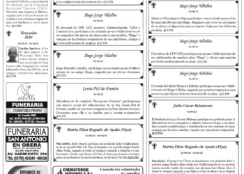 Fúnebres del domingo 5 de junio de 2022