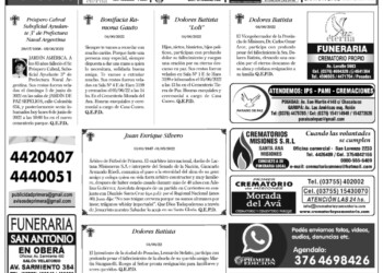 Fúnebres del lunes 6 de junio de 2022