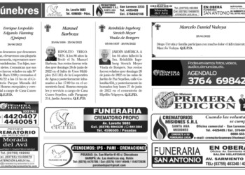 Fúnebres lunes 27 de junio de 2022