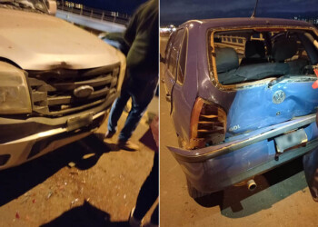 Choque sobre el puente Roque González