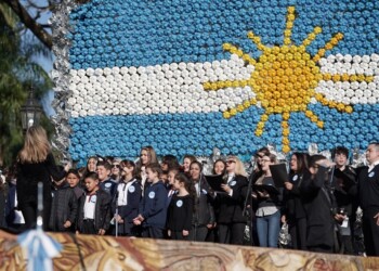 Apóstoles se tiñó de “celeste y blanco” por el Día de la Bandera