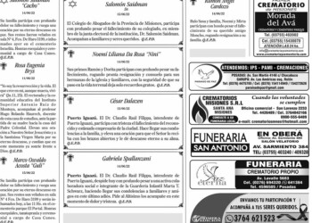 Fúnebres del Jueves 16 de Junio de 2022