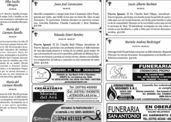 Fúnebres del Viernes 10 de Junio de 2022