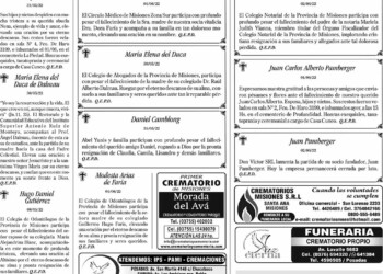 Fúnebres del Viernes 3 de Junio de 2022