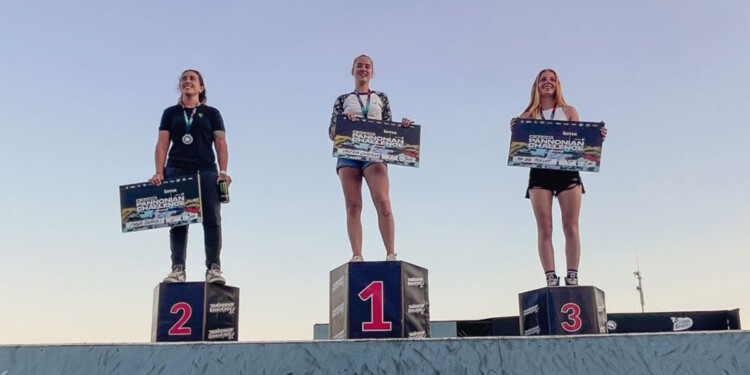 EN EL PODIO. Analía fue segunda en el Pannonian Challengue, disputado en el Skate Park de Osijek, Croacia.