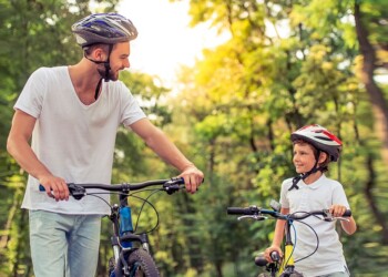 Un enorme corazón verde para ¡papá!